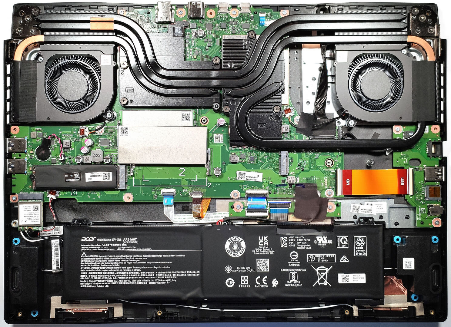 Internal Photo of Acer Nitro AN16-41 AN16-51 AN17-41 AN17-42 AN17-51 N23Q4 GPU Fan original (ACER AN17-41)